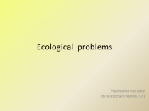 Презентация по английскому языку на тему Экологические проблемы