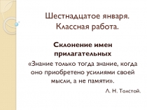 Презентация по русскому языку на тему Склонение имен прилагательных (6 класс к УМК под ред. В.Бабайцевой)