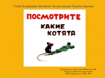 Презентация Посмотрите какие котята по стихам Владимира Матвеева