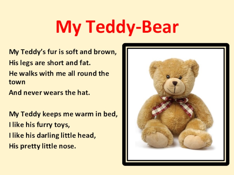 This is my teddy
