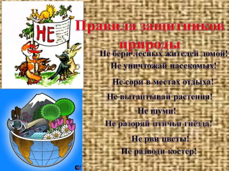 Кубановедение правила защитников природы 2 класс рисунки