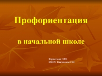 Презентация Профессиональная ориентация в начальной школе