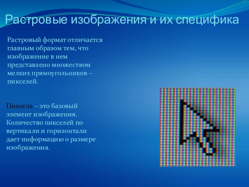 Растровое изображение представляет из себя