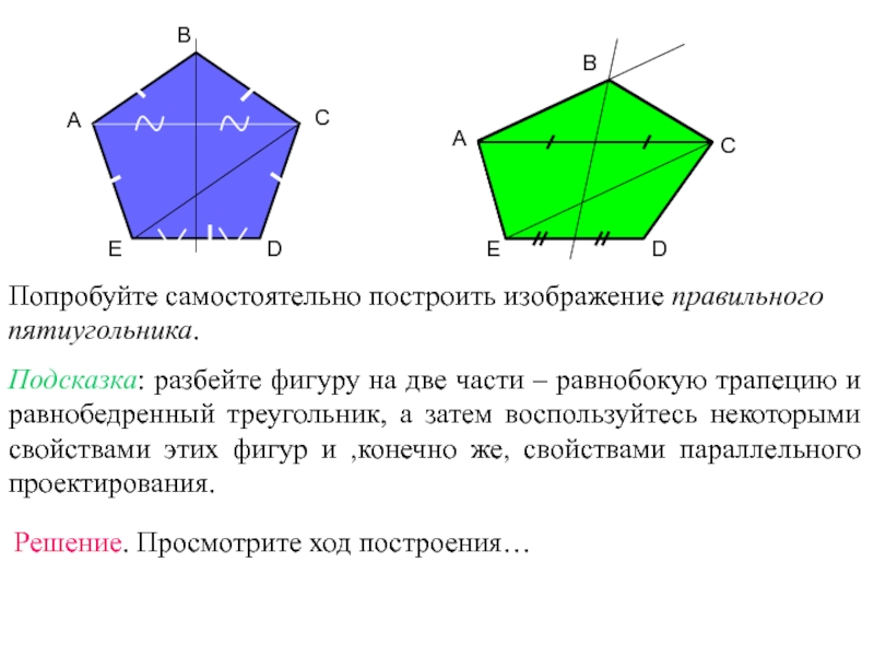 Презентация изображение пространственных фигур на плоскости 10 класс