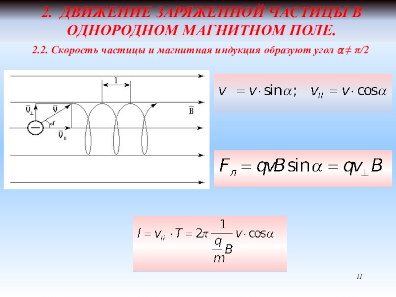 Частица движется в однородном магнитном