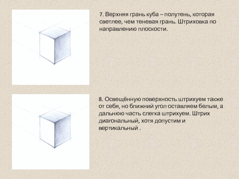 Грань куба рисунок. Куб построение и штриховка. Верхняя грань Куба. Грани Куба верхняя грань. Штриховка кубика.