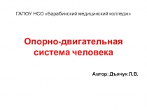 Презентация по биологии на тему Опорно-двигательная система человека