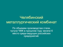 НРЭО на уроке ххимии: Челябинский металлургический комбинат