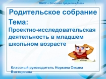 Проектно-исследовательская деятельность в младшем школьном возрасте