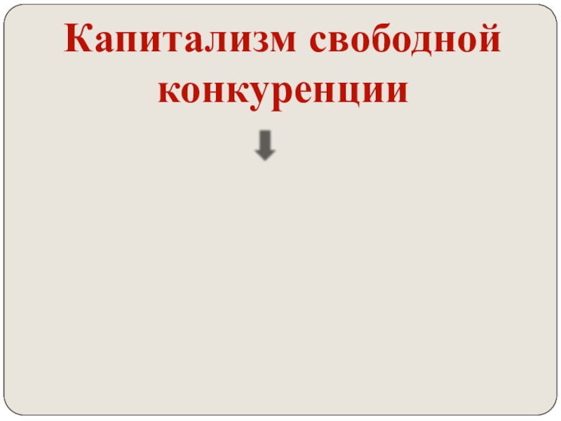 Капитализм свободной конкуренции