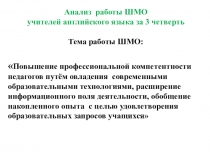 Работа ШМО учителей иностранных языков