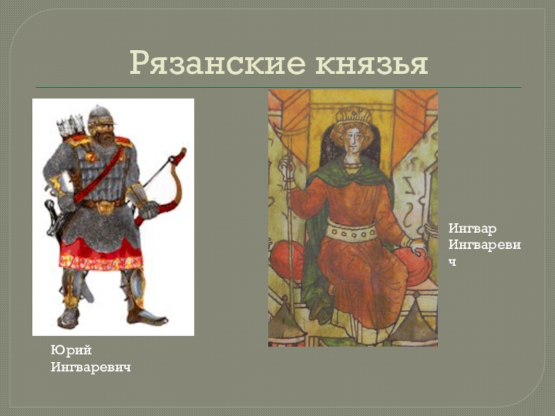 Рязанские князья. Юрий Ингваревич. Князь Юрий Ингваревич. Юрий Игоревич Рязанский.