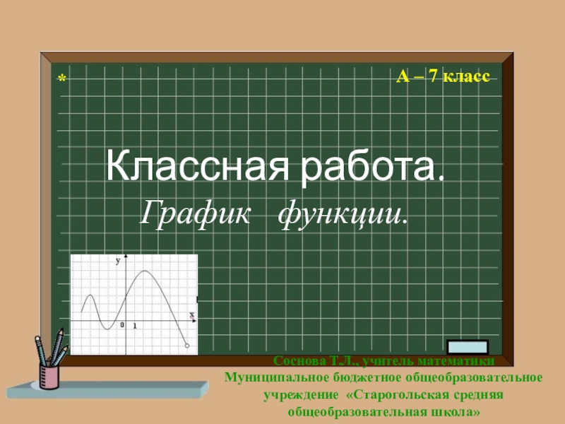 Презентация Презентация по алгебре на тему График функции (7 класс)