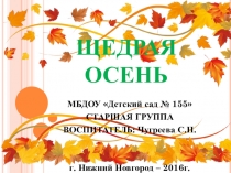 Социальное партнерство с семьей. Совместный досуг Щедрая осень.