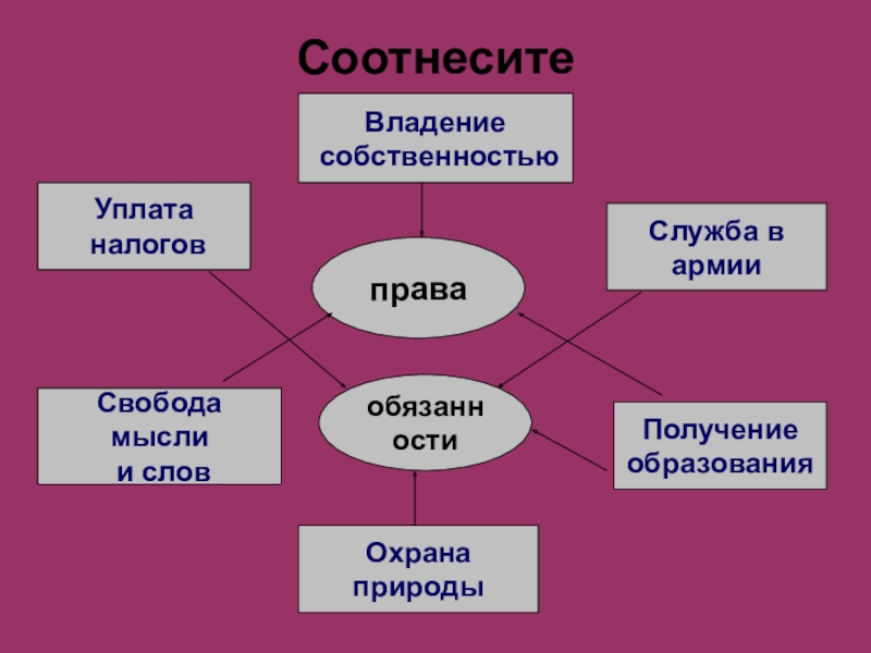 Схема по теме право