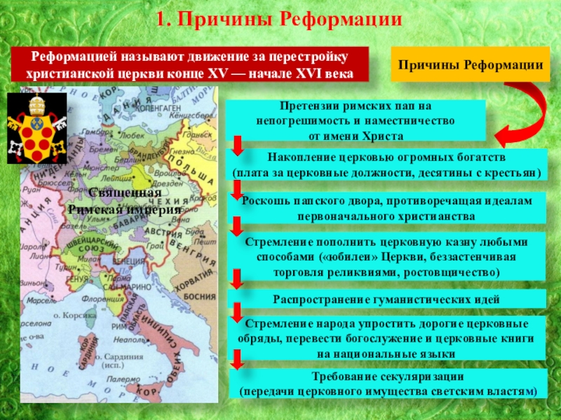 История 7 класс начало реформации в европе презентация 7 класс