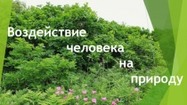 ПРЕЗЕНТАЦИЯ НА ТЕМУ ВОЗДЕЙСТВИЕ ЧЕЛОВЕКА НА ПРИРОДУ