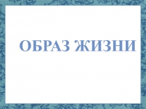 Образ жизни
