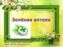 Презентация Зелёная аптека (школа выживания)