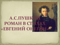 Презентация по литературе.9 класс. Евгений Онегин.