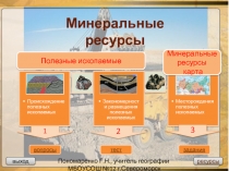 Презентация по географии Минеральные ресурсы России (8 класс)