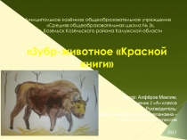 Презентация по окружающему миру на тему Зубр животное красной книги ( 2 класс)