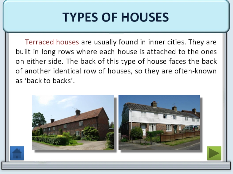 Usually house. Terraced House перевод. Terraced House описание. Terraced House транскрипция. Описание домов terraced House.