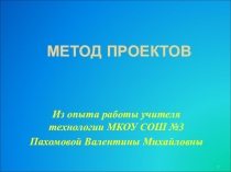 Презентация к выступлению Метод проектов