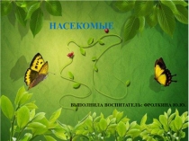 Презентация по ФЦКМ Насекомые