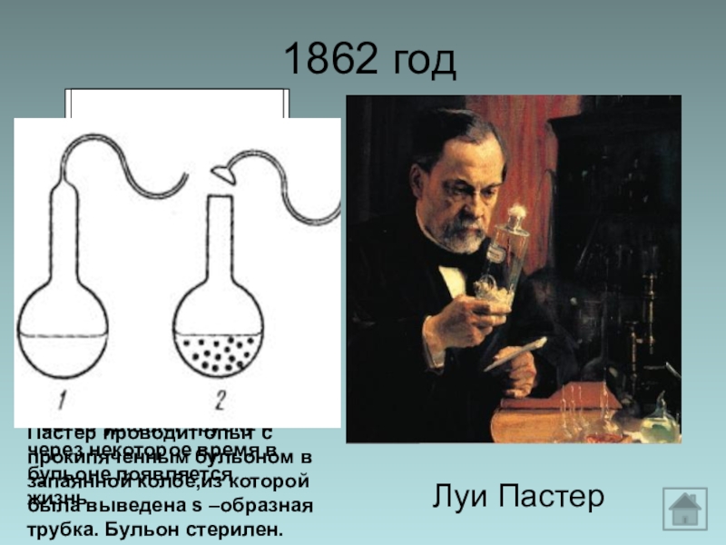 На рисунке показан опыт луи пастера какую теорию опроверг ученый этим опытом