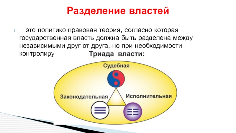 Устойчивая политико правовая связь человека с государством. Разделение между операторами служит. Почему же власть должна быть разделена.