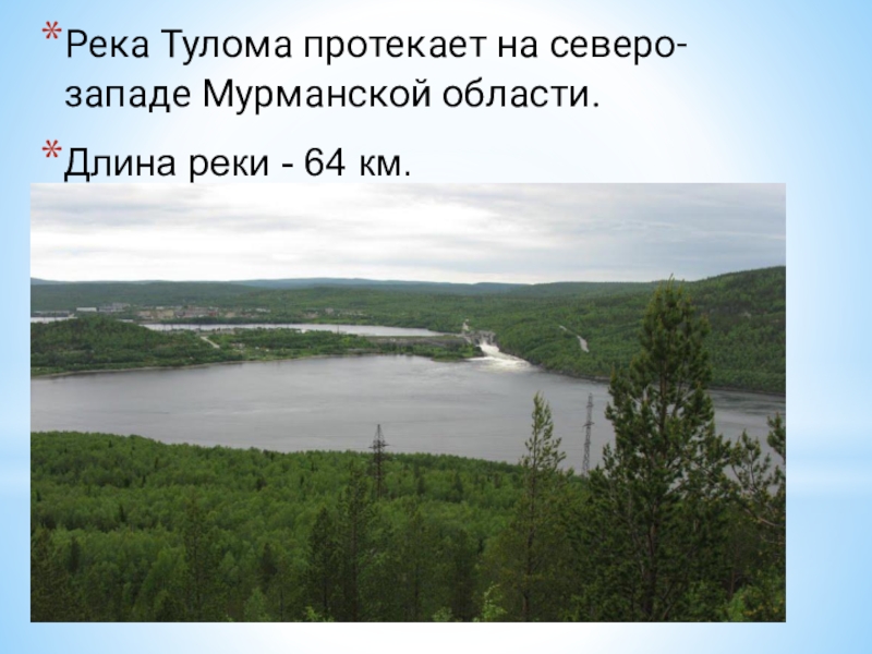 Длина рек мурманской области