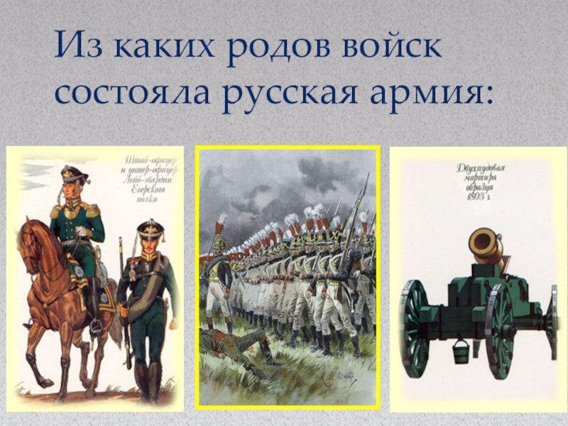 Войско состояло из. Роды войск Российской армии Бородино. Рода войск в Российской армии начала 19 века. Роды войск 18 века. Рода войск 18 века.