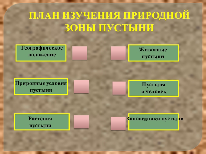 План описания природной зоны пустыни 7 класс