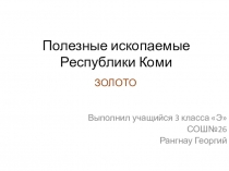 Презентация Полезные ископаемые Республики Коми