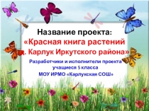 Презентация по биологии Редкие растения Прибайкалья