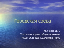 Презентация по истокам Городская среда(6 класс)