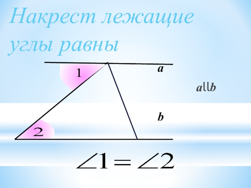 Накрест лежащие углы рисунок