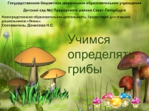 Определение грибов