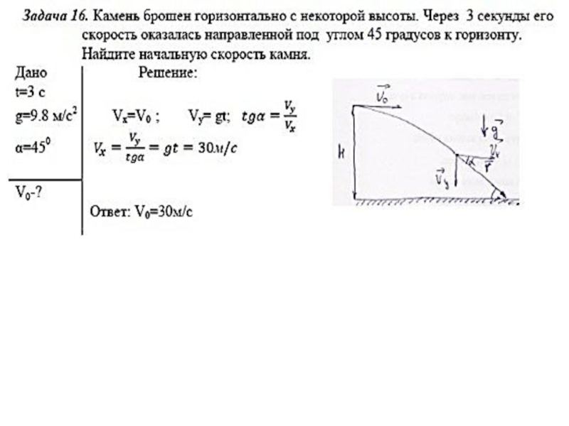 Тела брошенные горизонтально падают на землю. Движение тела под углом к горизонту задачи. Физика задачи движение тела брошенного горизонтально. Задачи на движение под углом к горизонту. Движение тела под углом к горизонту задачи с решениями.