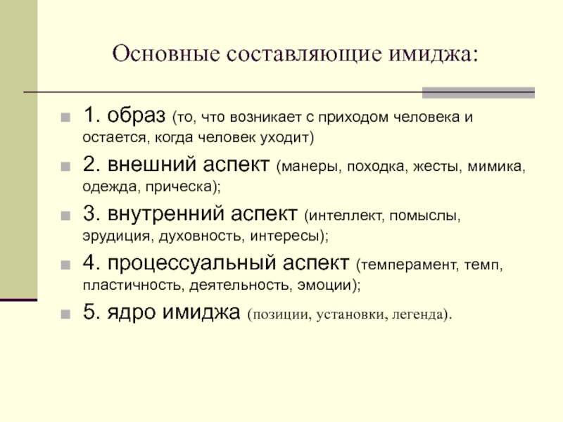 Главное составляющего. Основные составляющие имиджа. Основные составляющие имиджа человека. Составляющие имиджа таблица. Составляющие делового имиджа.