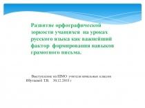 Орфографическая зоркость