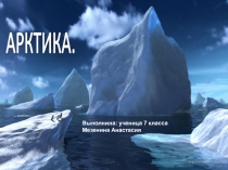 Презентация по географии (приложение к презентации Арктика - фасад России)выполнила ученица 7-го класса