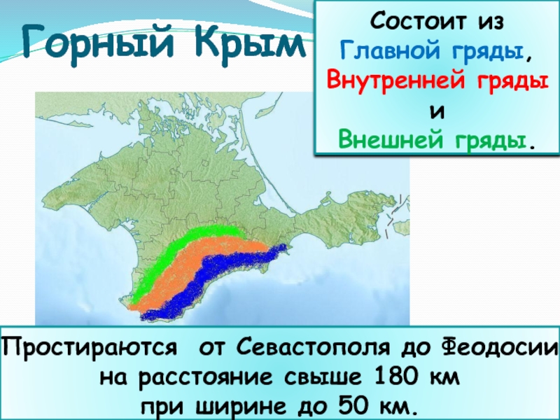 Главная гряда крымских. Главная гряда крымских гор на карте Крыма. Три гряды крымских гор. Внешняя гряда крымских гор. Главная внутренняя и внешняя гряда крымских гор.