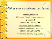 Презентация Мёд и его целебные свойства