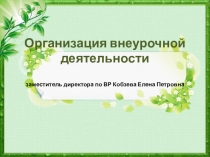Презентация. Организация внеурочной деятельности.