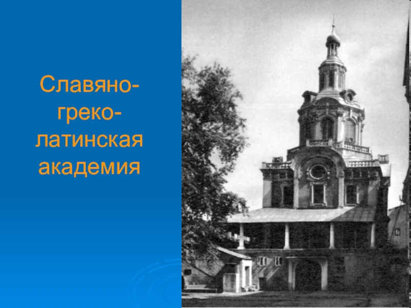 Славяно греко латинская академия картинки