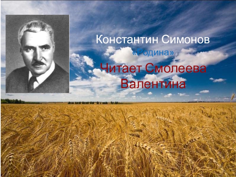 Родина симонов презентация