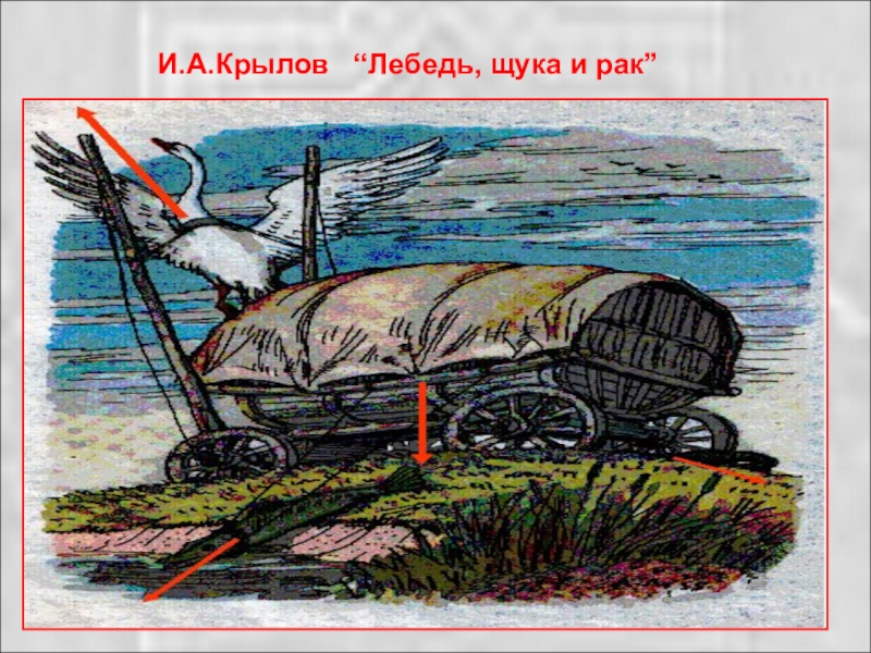 Лебедь рак и щука 2 класс. Лебедь и щука физа. И.А. Крылова «лебедь, щука и рак» у семи нянек дитя без глазу. Лебедь ест щуку.