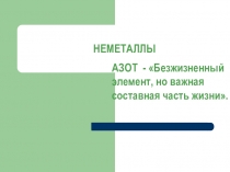 Презентация ученицы 9Б класса Смирновой Татьяны Азот